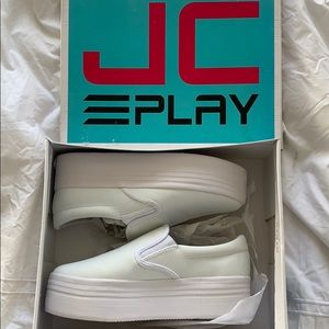 Jeffrey Campbell play wedge white sneaker